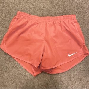 Coral Nike shorts